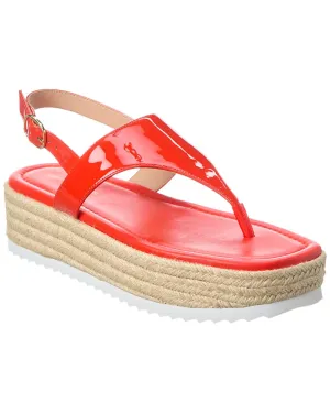 Stuart Weitzman Mel Patent Espadrille Flatform Sandal Style Easy