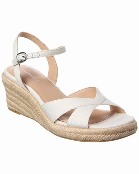 Trail Safe Stuart Weitzman Miami Espadrille Canvas & Leather Wedge