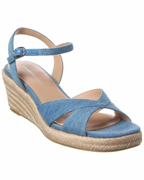 Foot Cushion Runway Feel Stuart Weitzman Miami Espadrille Canvas & Leather Wedge