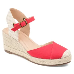 Journee Collection Women's Tru Comfort Foam Ashlyn Wedge Lace Base Print Sole