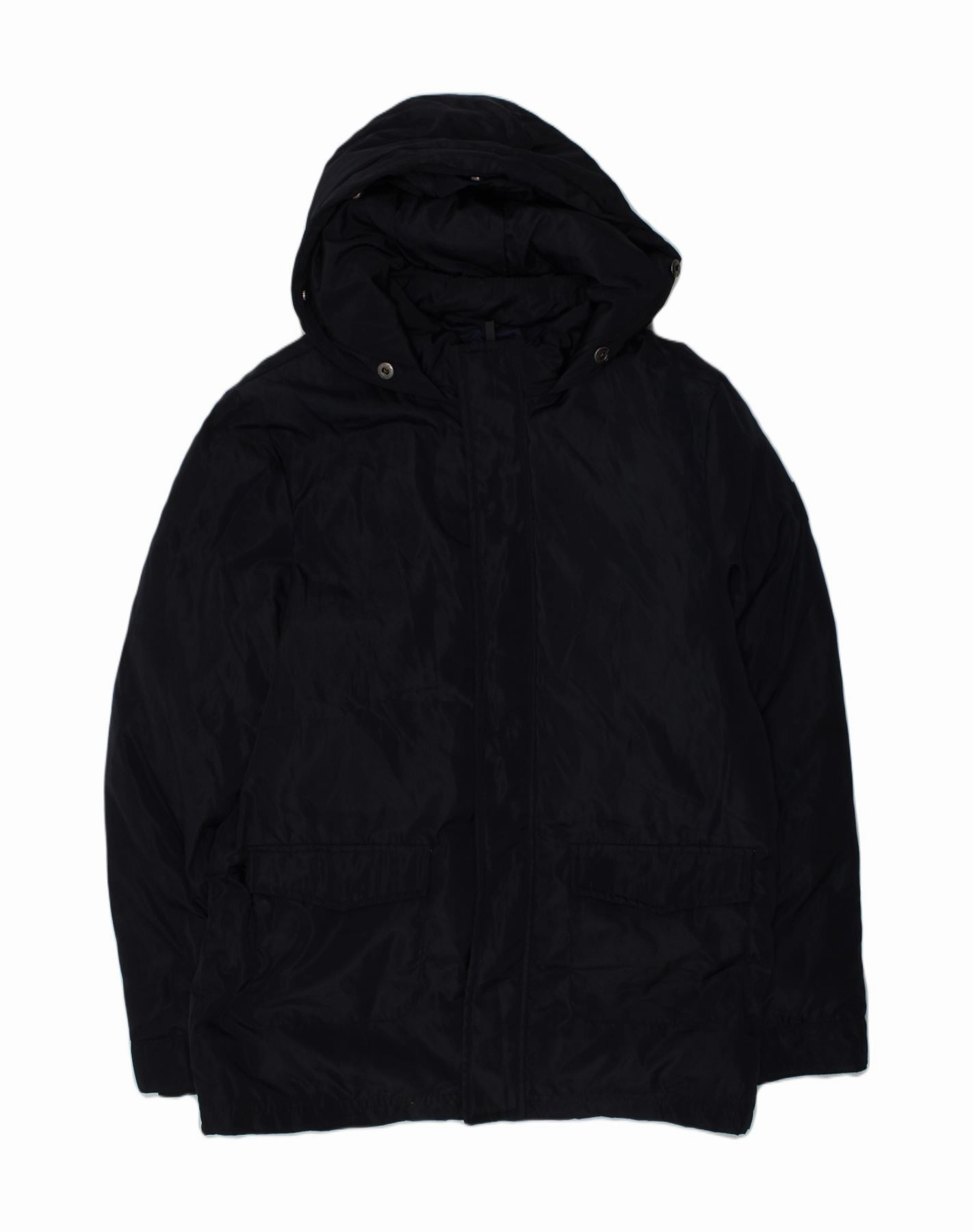 Ergonomic Pattern REFRIGUE Boys Hooded Windbreaker Jacket 11-12 Years Navy Blue Polyester