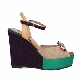 Open Toe Smart Build Women's Naomi 011 Wedge Heel In Flower
