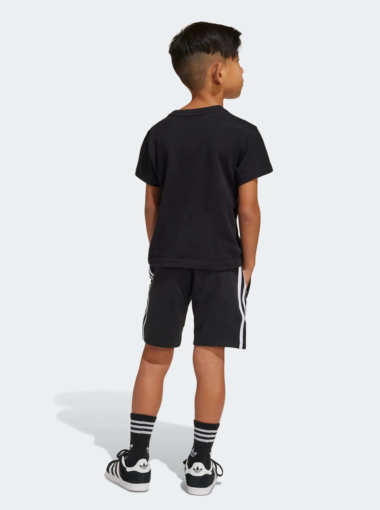 MoistureWicking Abstract print Adicolor Shorts Tee Set Kids