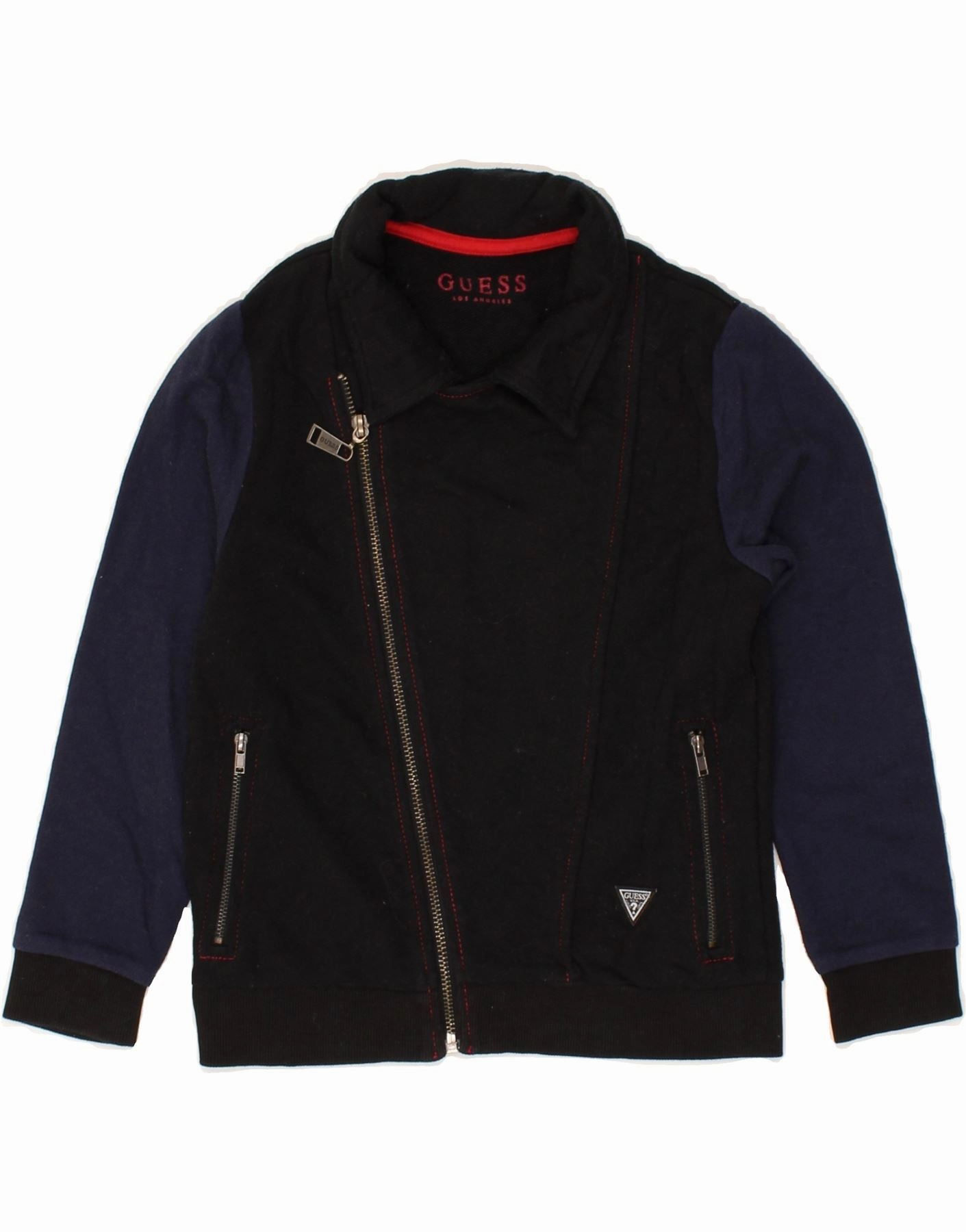 Essential Fit Relax Shell GUESS Boys Bomber Jacket 4-5 Years Black Colourblock Cotton