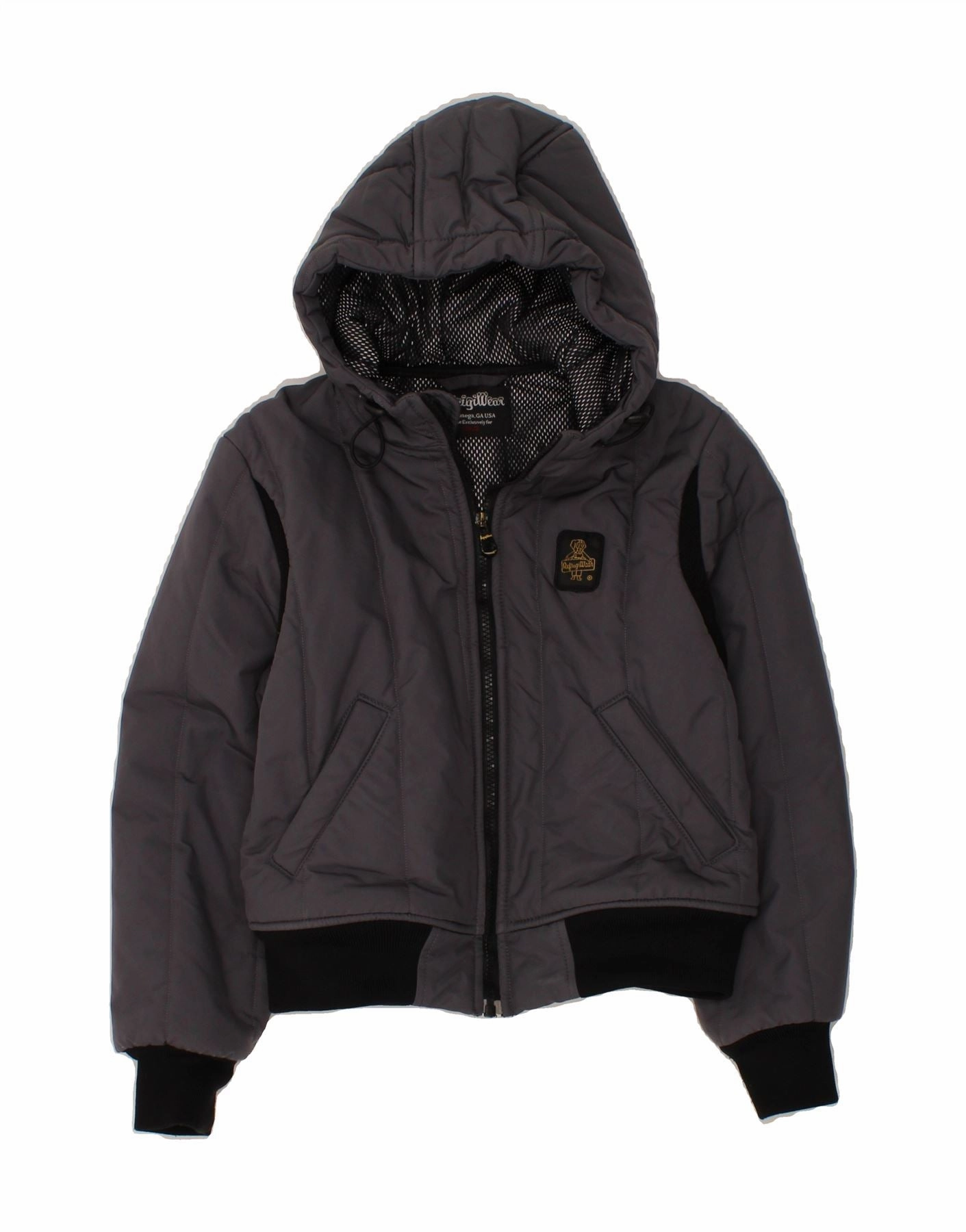 REFRIGIWEAR Boys Cruz Hooded Padded Jacket 9-10 Years Grey Polyamide Cooperate Mid Season