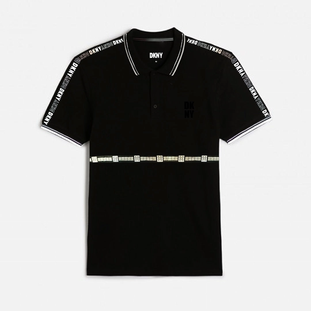 Non Restrictive Fit Light Outfit DNKY Men Polo In Black