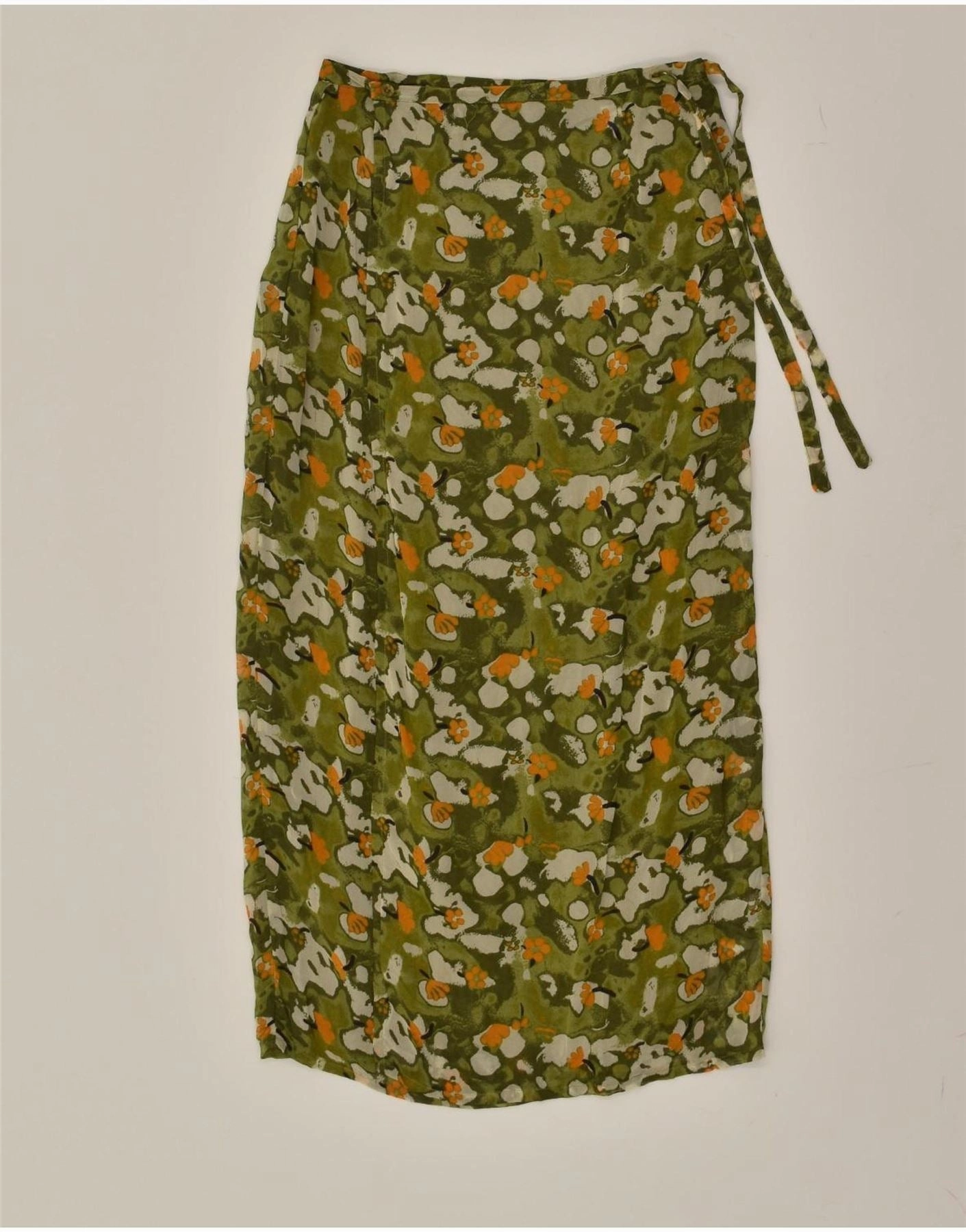 Sunny Lace S.OLIVER Girls Abstract Pattern Wrap Skirt 9-10 Years W26 Green