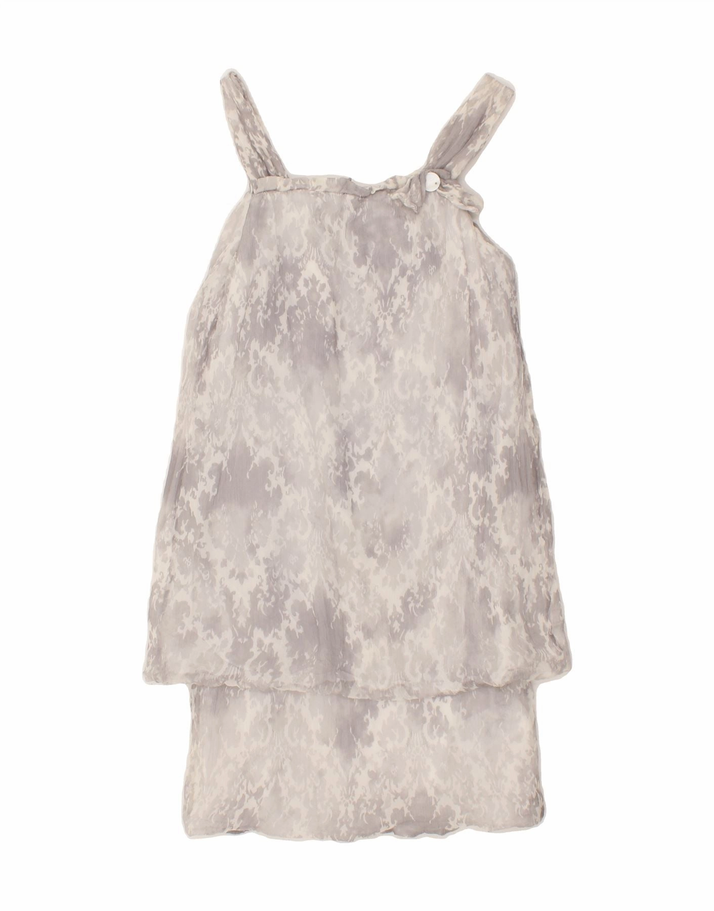 LIU JO Girls Sundress 13-14 Years Grey Tie Dye Silk Minimal Outfit Cozy Texture