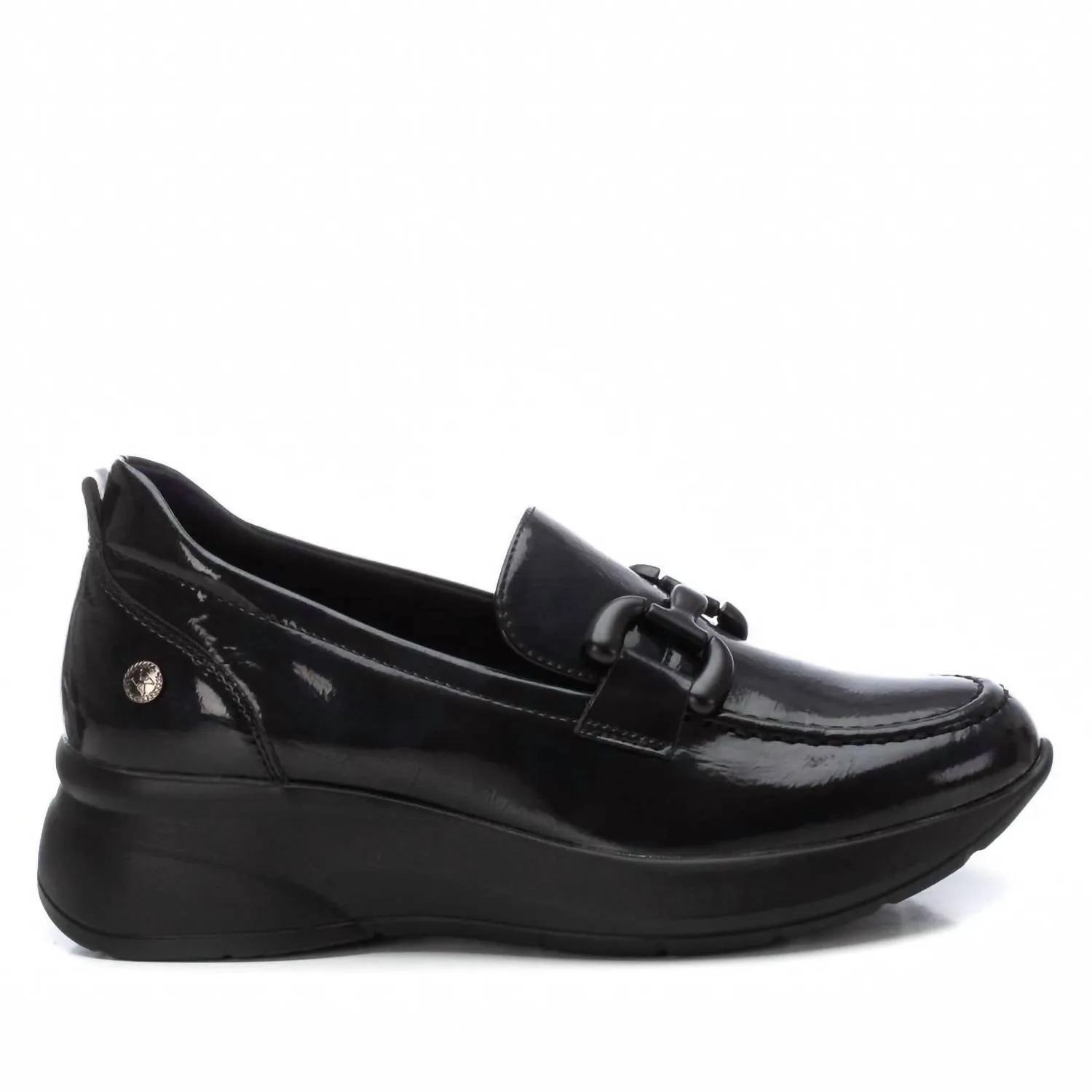 Women's Casual Wedge Moccasins In Black Safe Walk