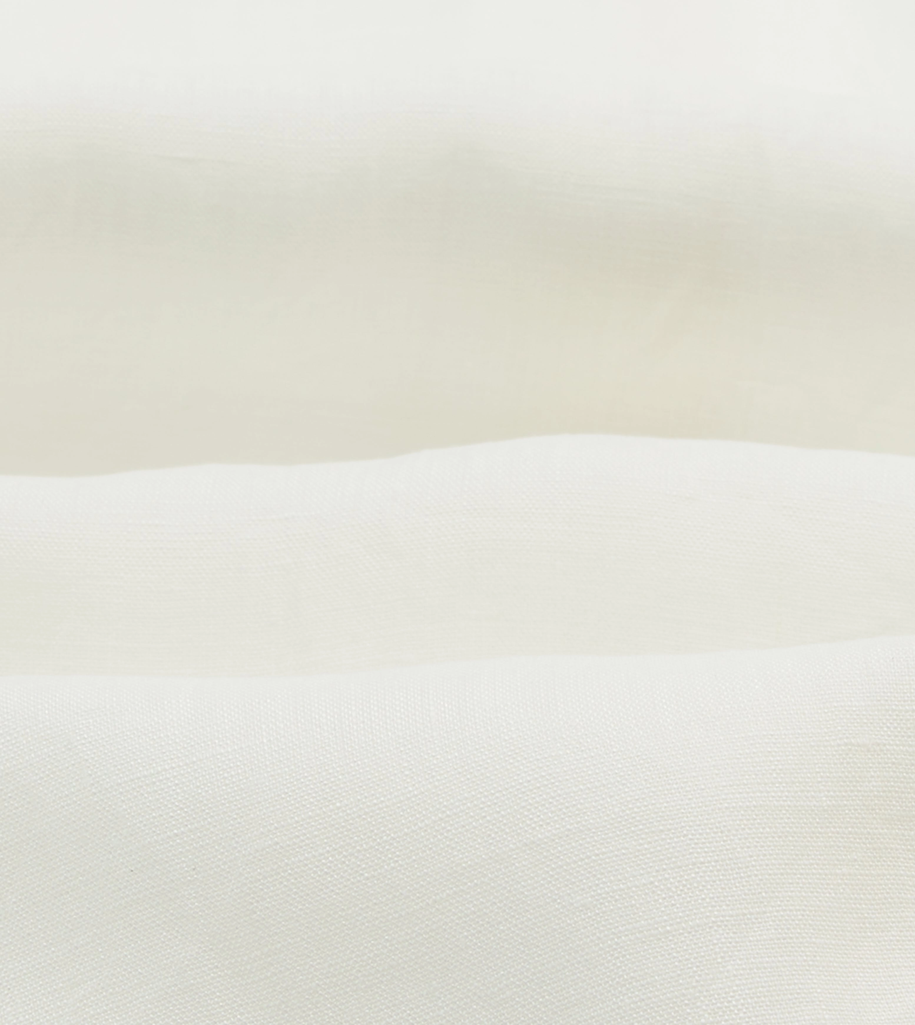 Athleisure Wear Ecru Linen Long Point Collar Shirt