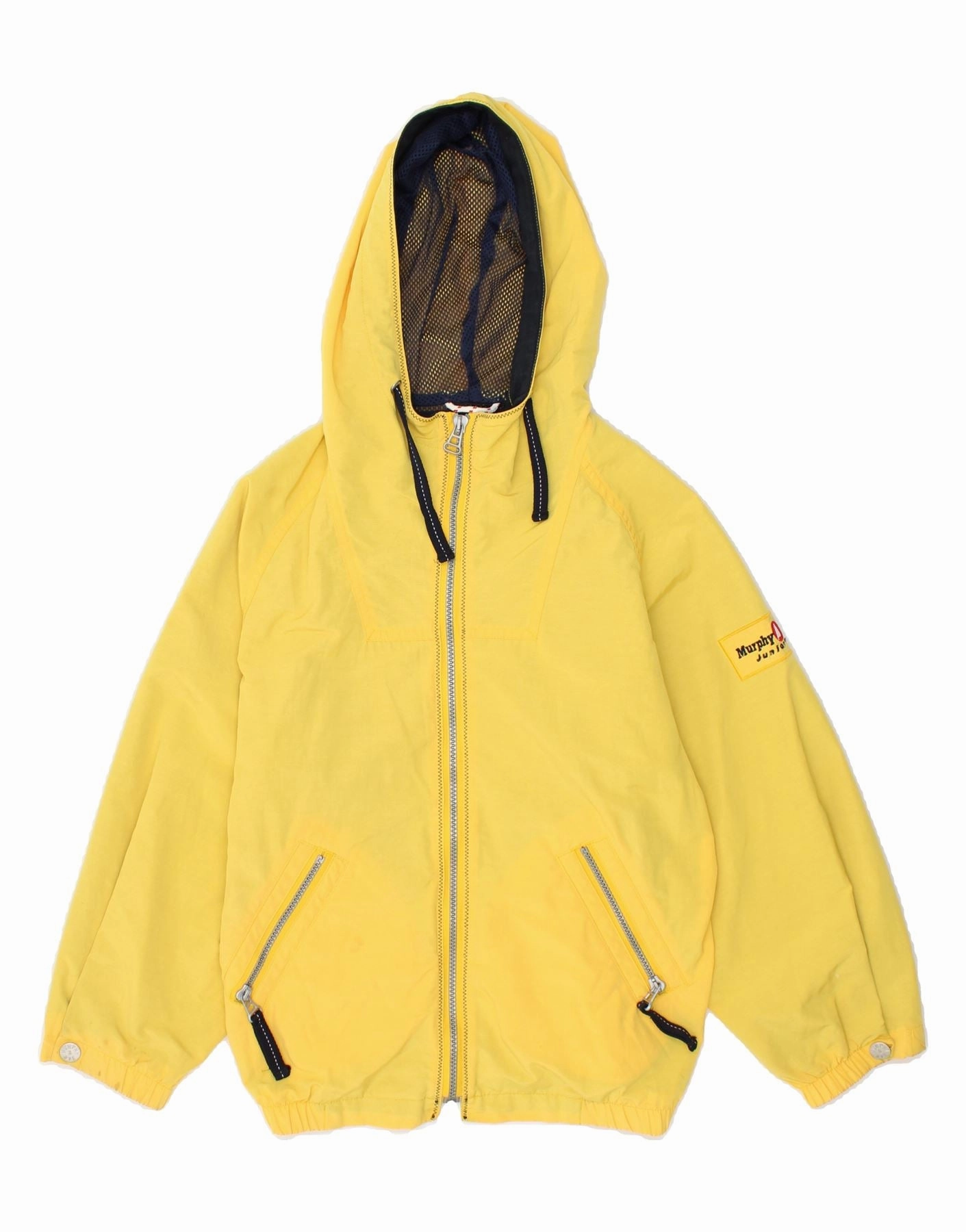 size - inclusive Collaborate MURPHY & NYE Boys Graphic Hooded Rain Jacket 11-12 Years Yellow