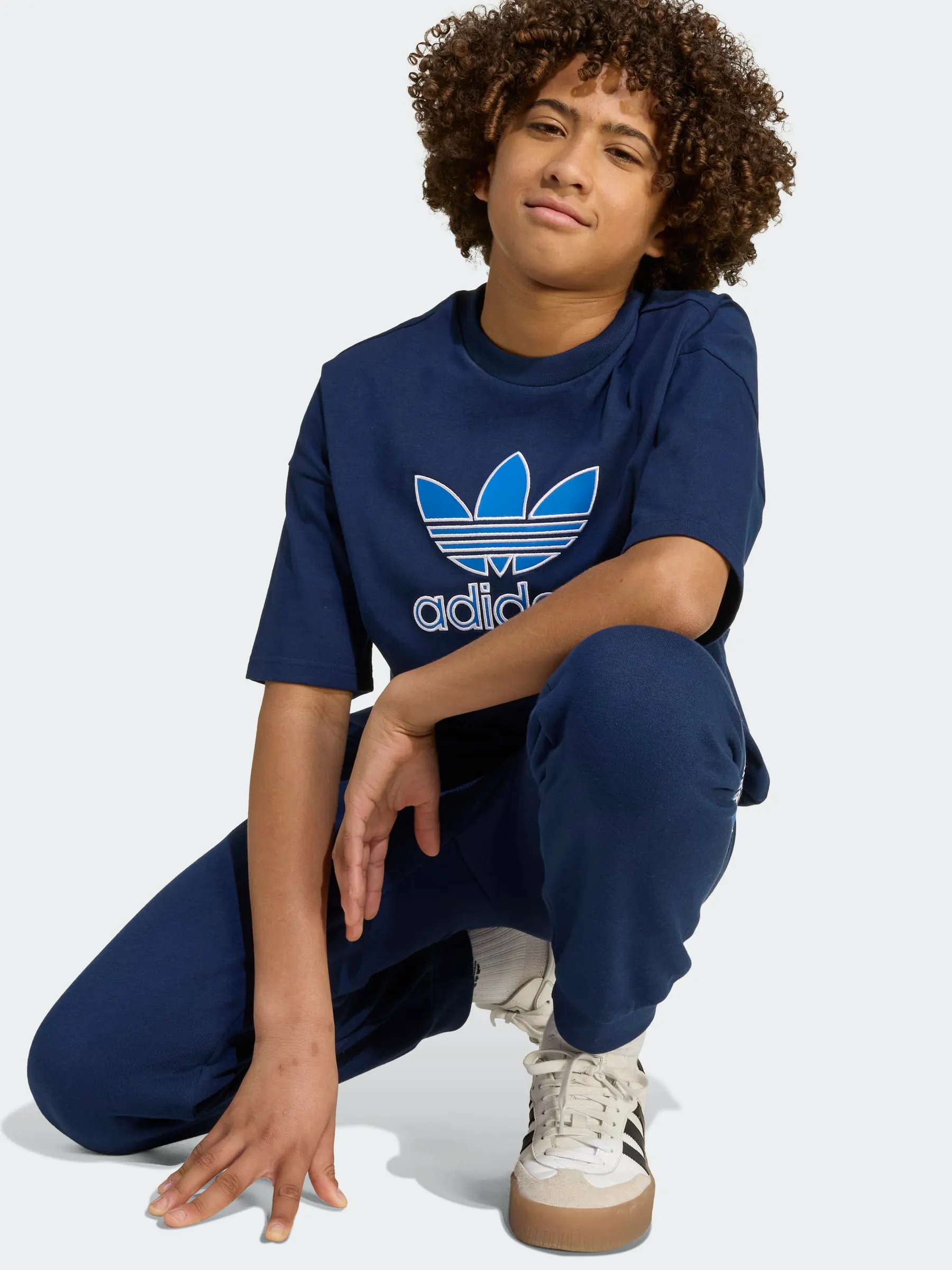 Ribbed collar Soft and Light Oversized Tee Kids
