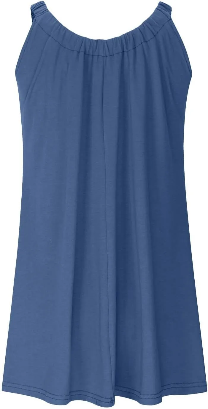 Summer Dresses for Women 2025 Beach Sleeveless Tank Short Dress Beachwear Casual Vacation Trendy Dress Sundresses
