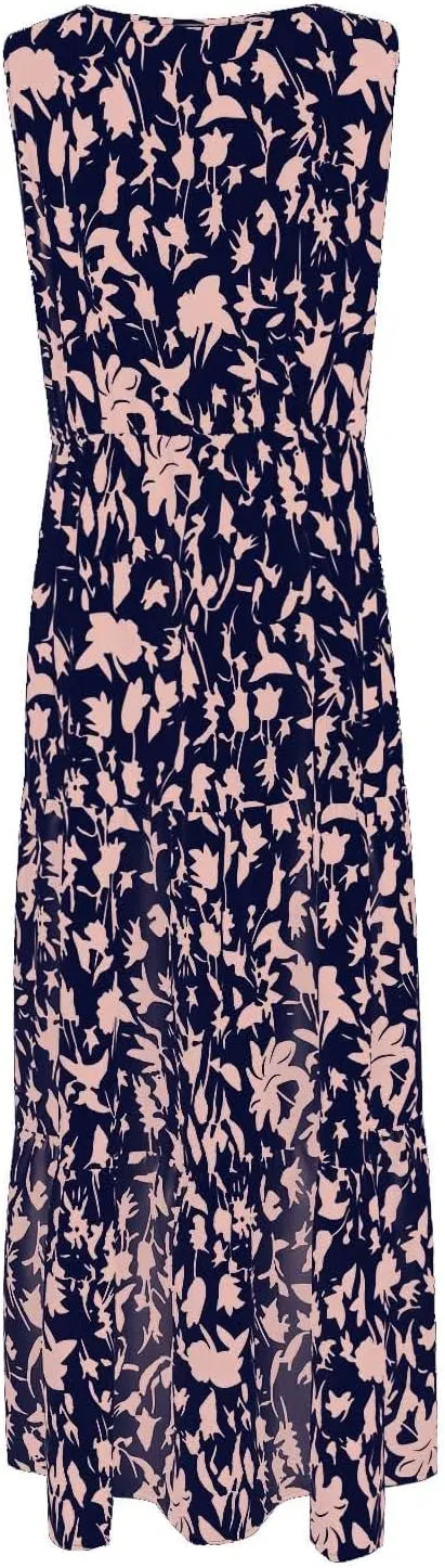 Summer Dresses Long Dresses Sleeveless Boho Dress Floral Dress Work Sun Dresses V Neck Maxi Dress Beach Vacation