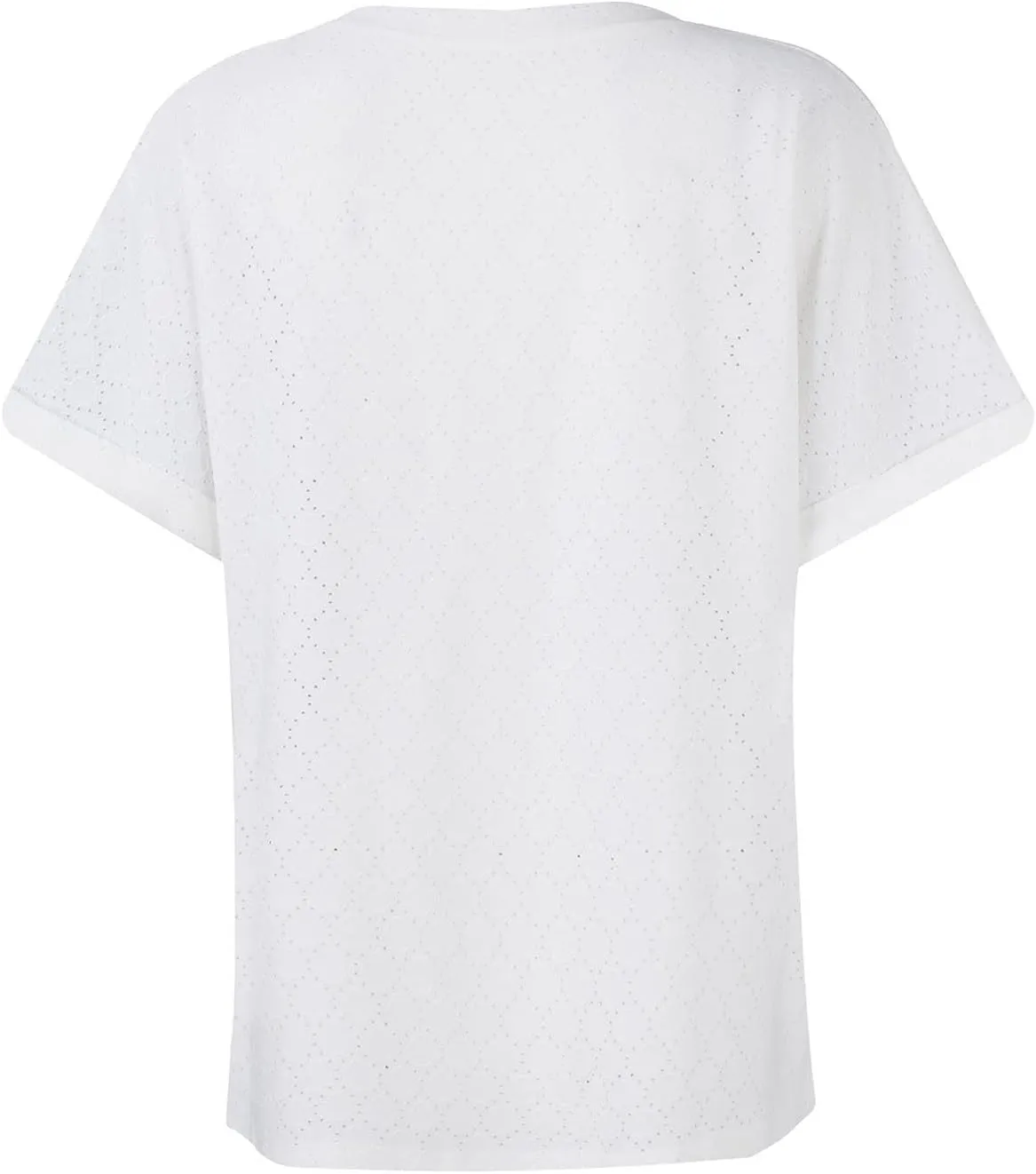 Summer Tops for Women Trendy 2025 Short Sleeve V Neck Eyelet Shirts Dressy Casual Loose Ladies Blouses Going Out
