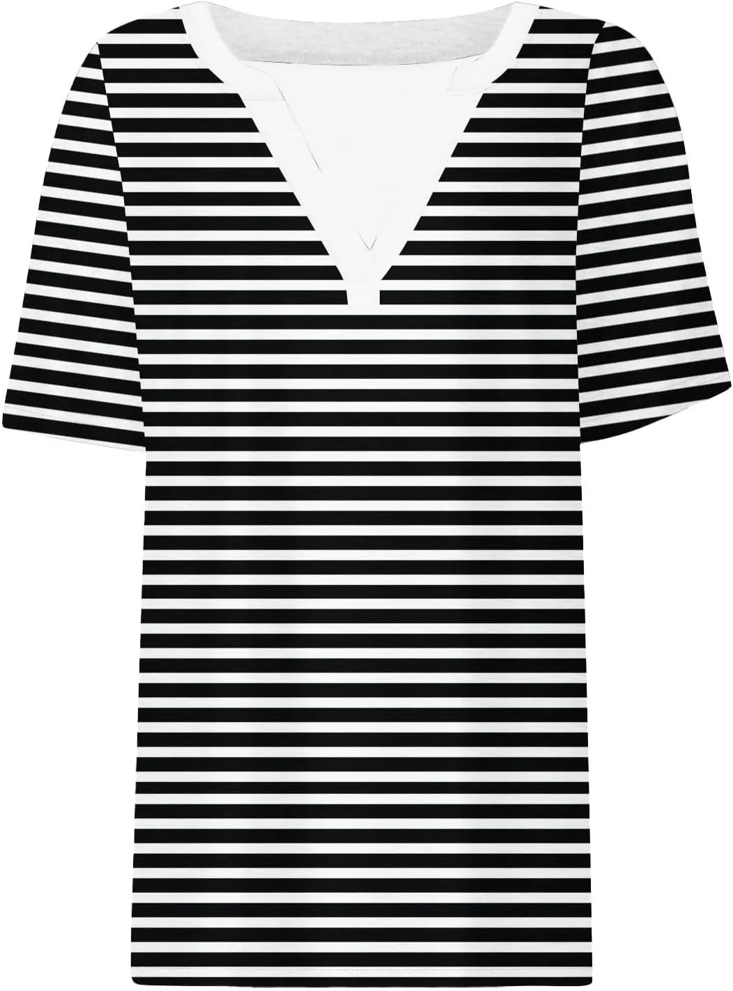 Summer Womens Tops 2025 Short Sleeve V Neck Blouses Business Casual Loose Fit Tshirts Trendy Fashion Outfits