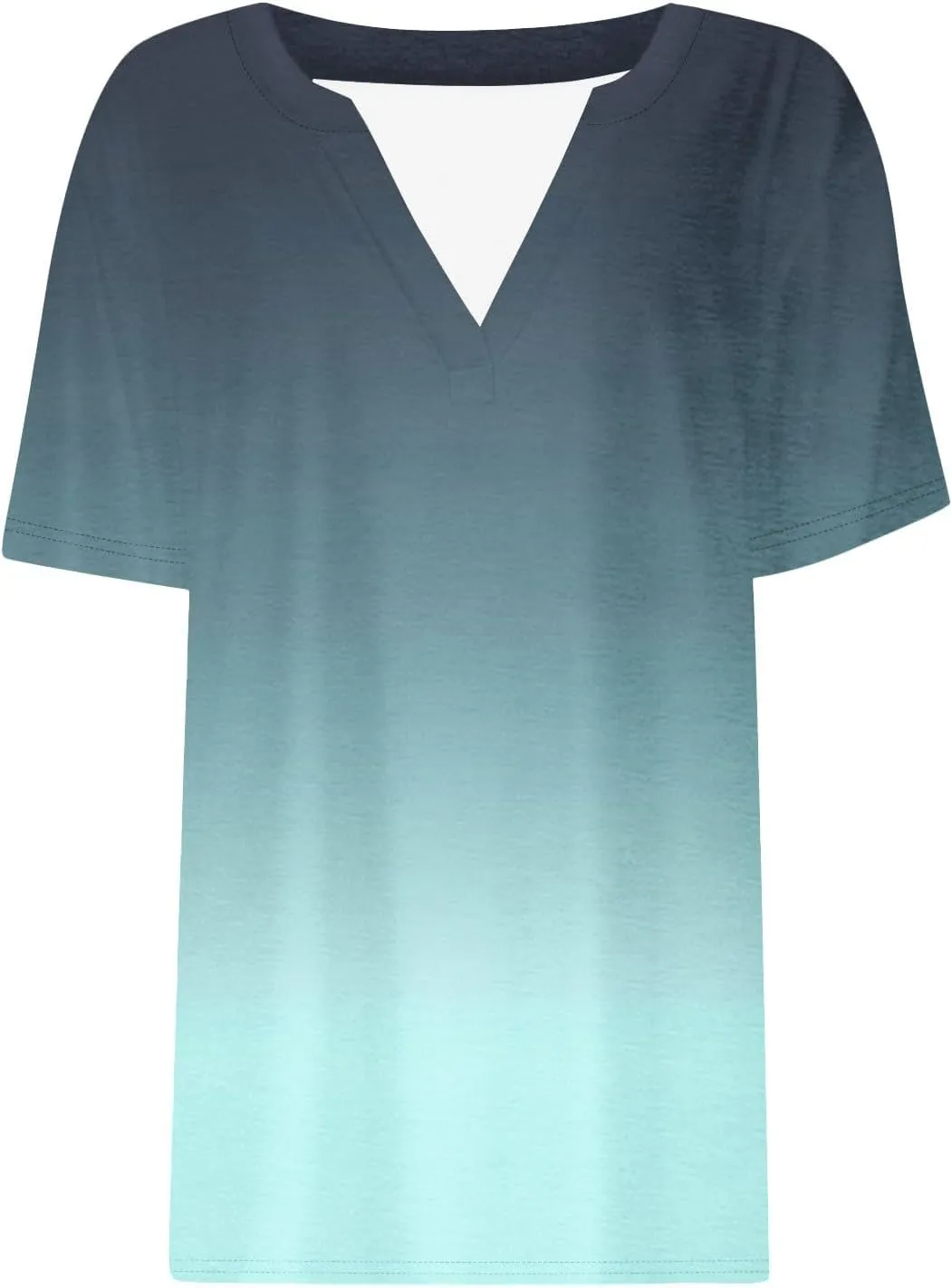 Summer Womens Tops 2025 Short Sleeve V Neck Blouses Business Casual Loose Fit Tshirts Trendy Fashion Outfits