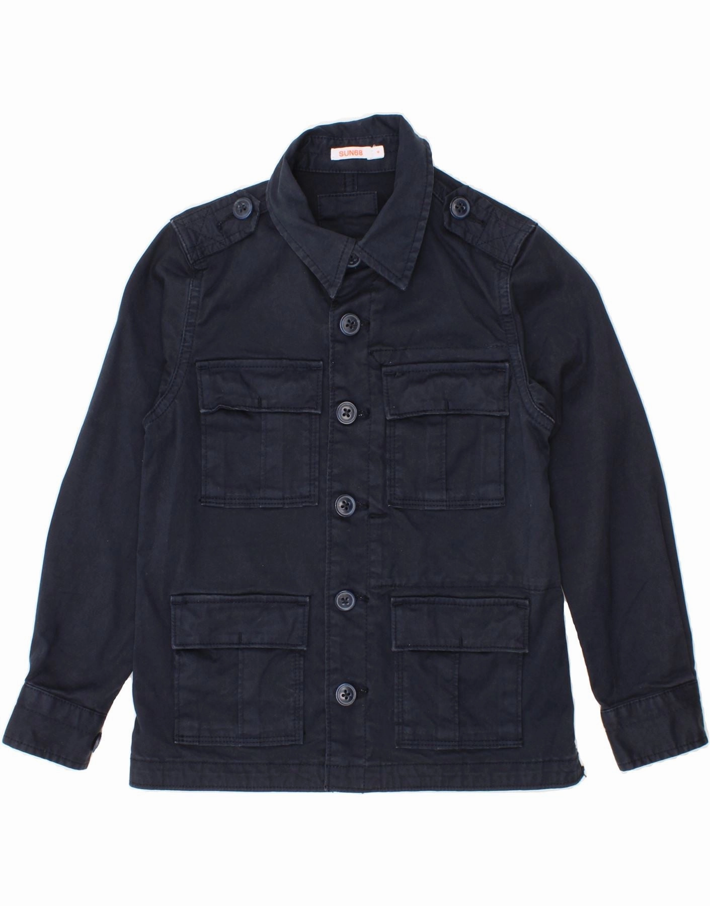 elderly people Durable Quality SUN68 Boys Military Jacket 4-5 Years Navy Blue Cotton