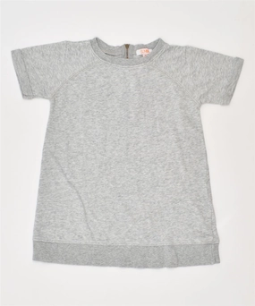 SUN68 Girls A-Line Dress 3-4 Years Grey Cotton Vintage Durable-Fabric Flowing Fit
