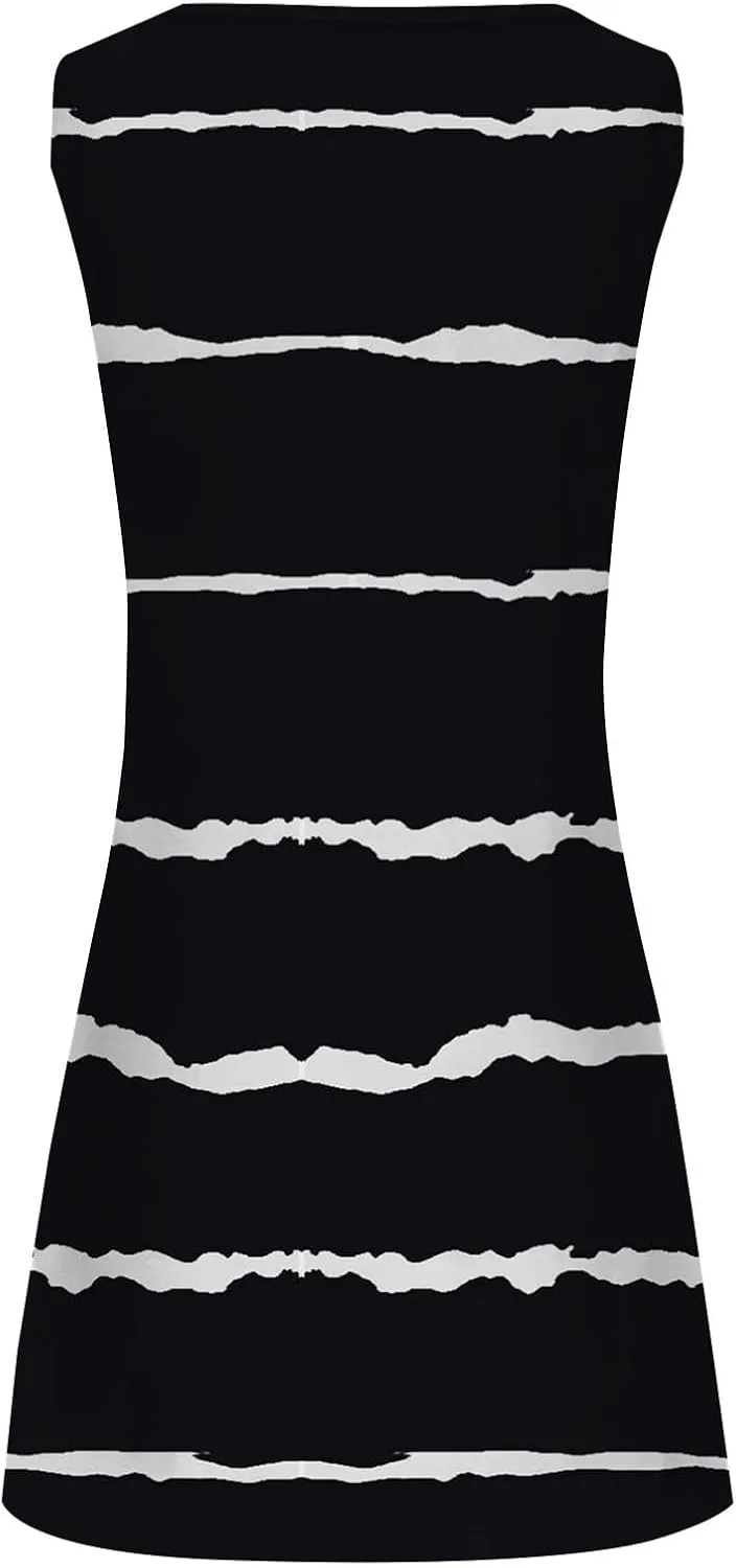 Sundresdes for Women Over 50 Sun Dresses for Women 2025 Vacation Beach Casual Summer Sundresses Sleeveless Tank