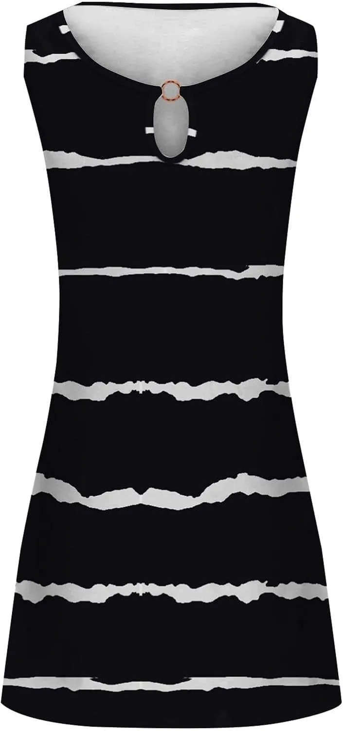 Sundresdes for Women Over 50 Sun Dresses for Women 2025 Vacation Beach Casual Summer Sundresses Sleeveless Tank