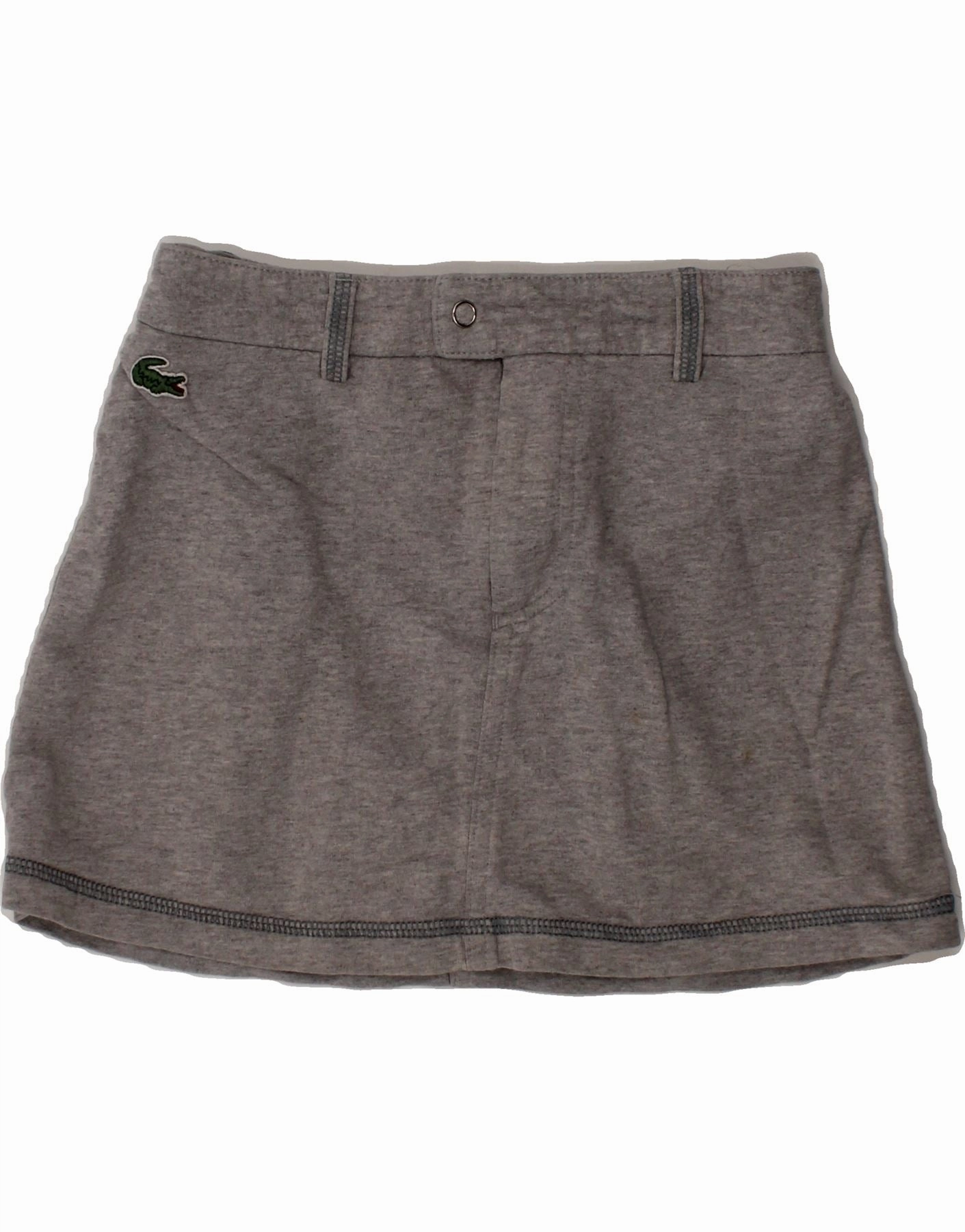Scandi Light LACOSTE Girls Mini Skirt 7-8 Years W23  Grey Cotton