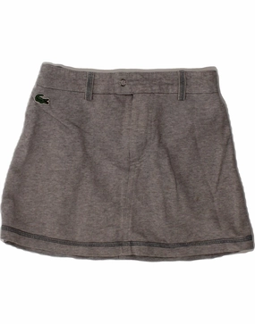 Scandi Light LACOSTE Girls Mini Skirt 7-8 Years W23  Grey Cotton