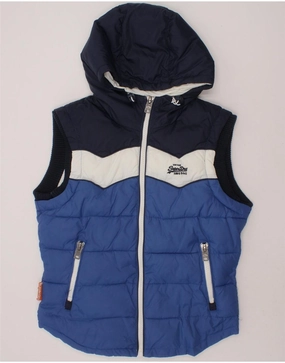 Midweight Piece SUPERDRY Boys Premium Padded Gilet 11-12 Years Small Multicoloured