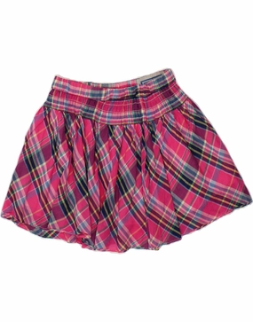 Weekend Fresh SUPERDRY Girls Mini Skirt 14-15 Years Large W30 Pink Plaid Cotton