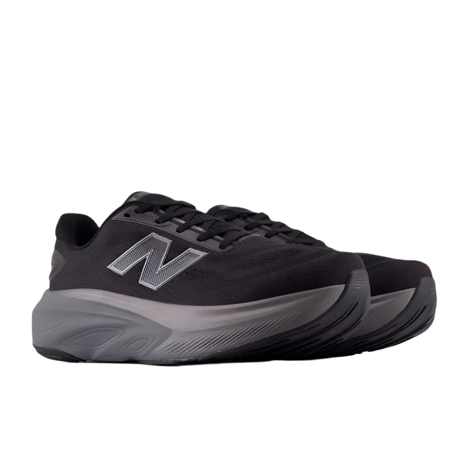 New Balance Men's Fresh Foam X More v6 Running Shoes in Black/Castlerock/Black Metallic AW25 easy - to - put - on shoes