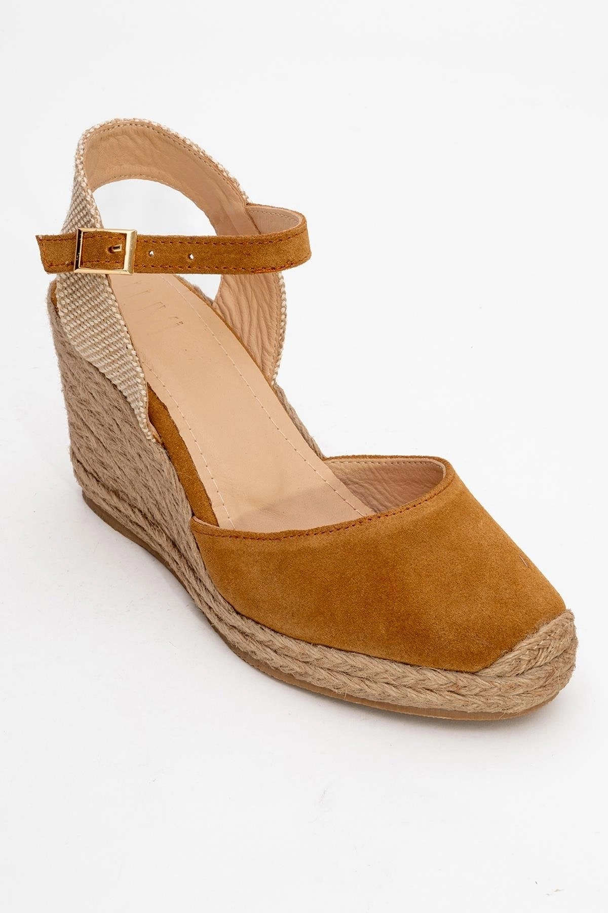 Sinta Suede Leather Platform Espadrille Soft Platform Strap Fit