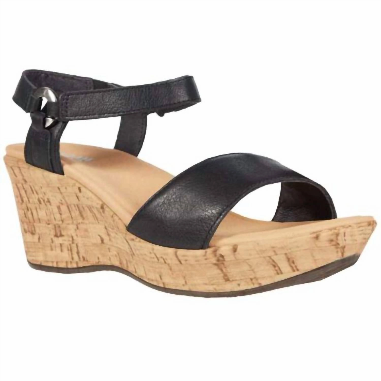 Women's Pier Wedge In Soft Black Leather Brand Base