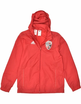 Flexible Date night ADIDAS Boys Graphic Hooded Rain Jacket 11-12 Years Red Nylon
