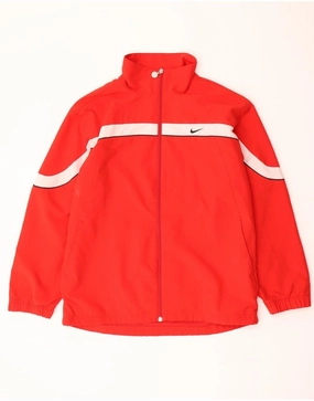 NIKE Boys Graphic Rain Jacket 13-14 Years  XL  Red Colourblock Polyester Situation