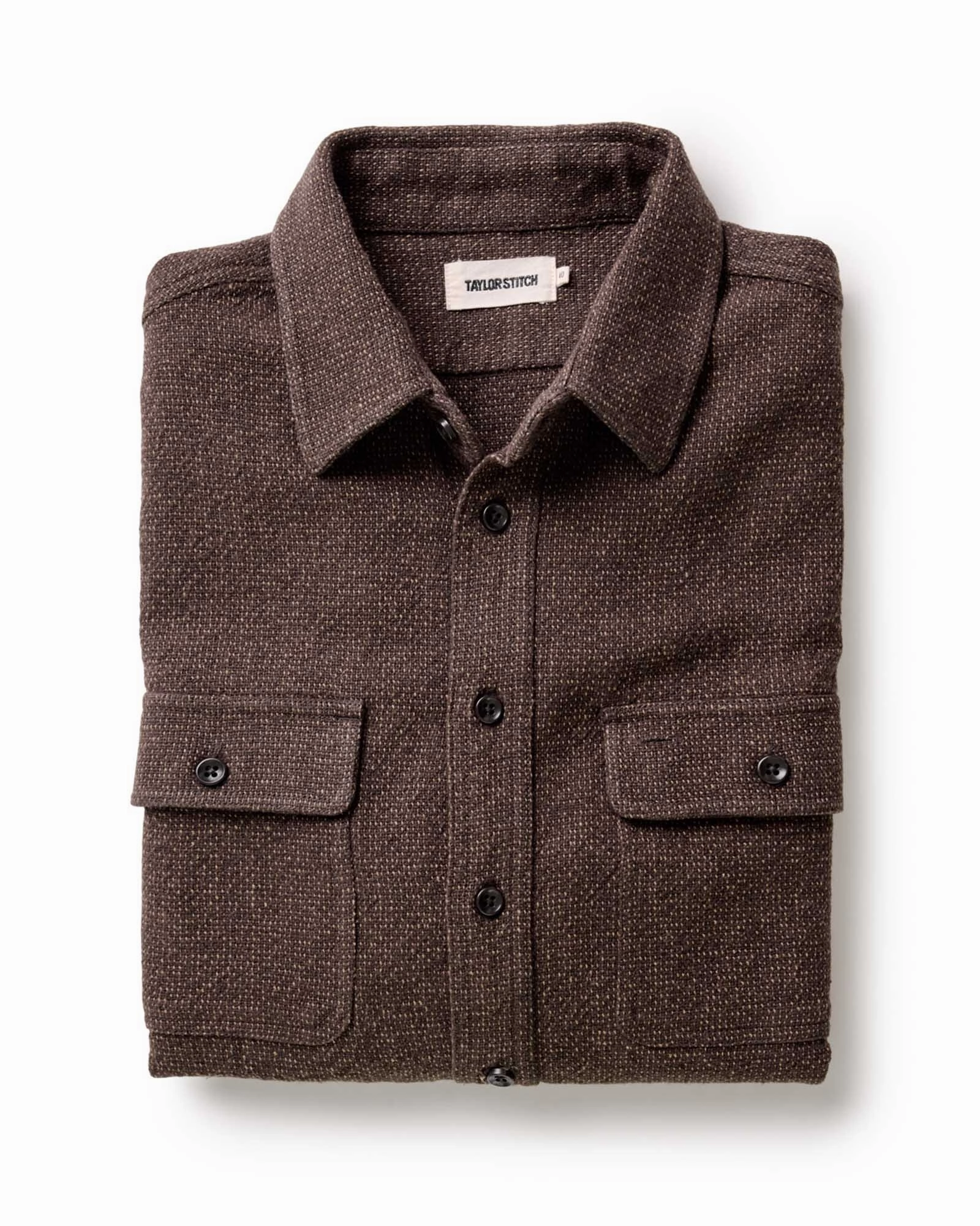 Minimalist Aesthetic Rooftop Bar The Ledge Shirt in Black Coffee Linen Tweed