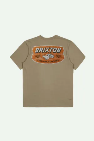Clayburn S/S Tailored T-Shirt - Oatmeal Smooth Jersey Texture