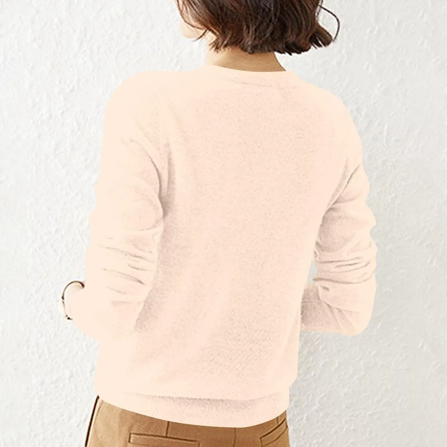 Sweaters for Women Trendy V Neck Knit Sweater Y2k Cute Button Down Shirts Basic Casual Long Sleeve Cardigan Sweaters