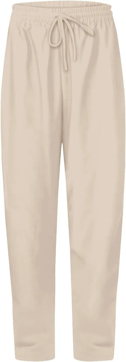 Sweatpants Elastic Waist Trousers with Pockets Solid Color Pants for Women Dressy Casual High Rise Jogger Pants