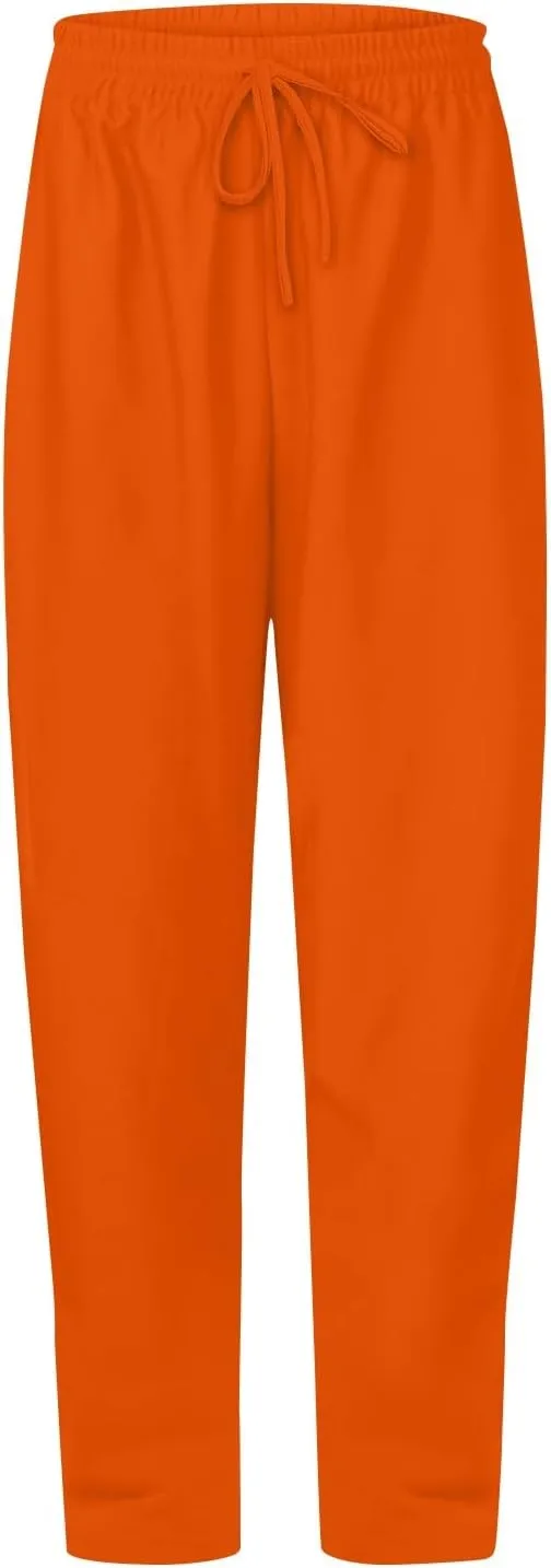 Sweatpants Elastic Waist Trousers with Pockets Solid Color Pants for Women Dressy Casual High Rise Jogger Pants