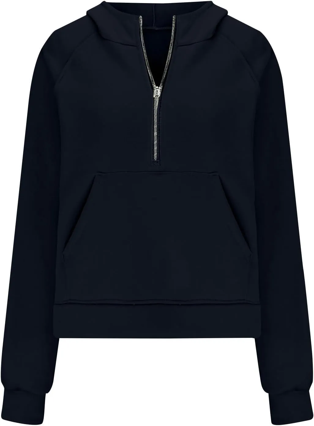 Sweatshirt for Womens Fall Fashion 2024 Half Zip Cropped Sweatshirt Pullover Fleece Quarter Zipper Hoodie Thumb Hole