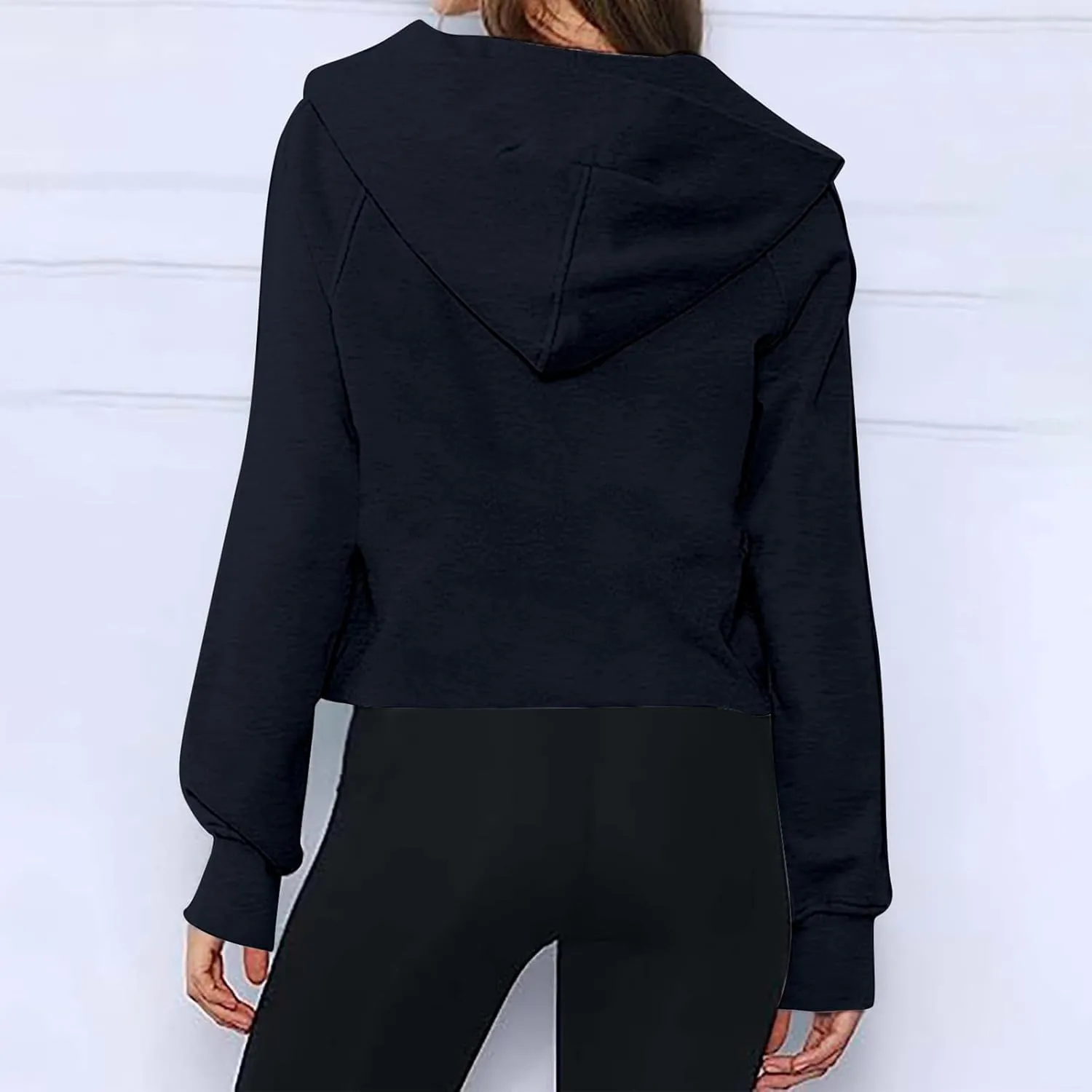 Sweatshirt for Womens Fall Fashion 2024 Half Zip Cropped Sweatshirt Pullover Fleece Quarter Zipper Hoodie Thumb Hole
