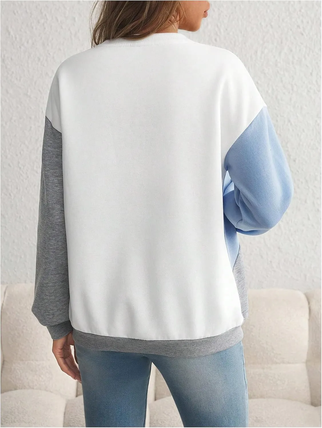 SweatyRocks Women's Maternity Color Block Sweatshirts Crewneck Zipper Nursing Pullover Tops
