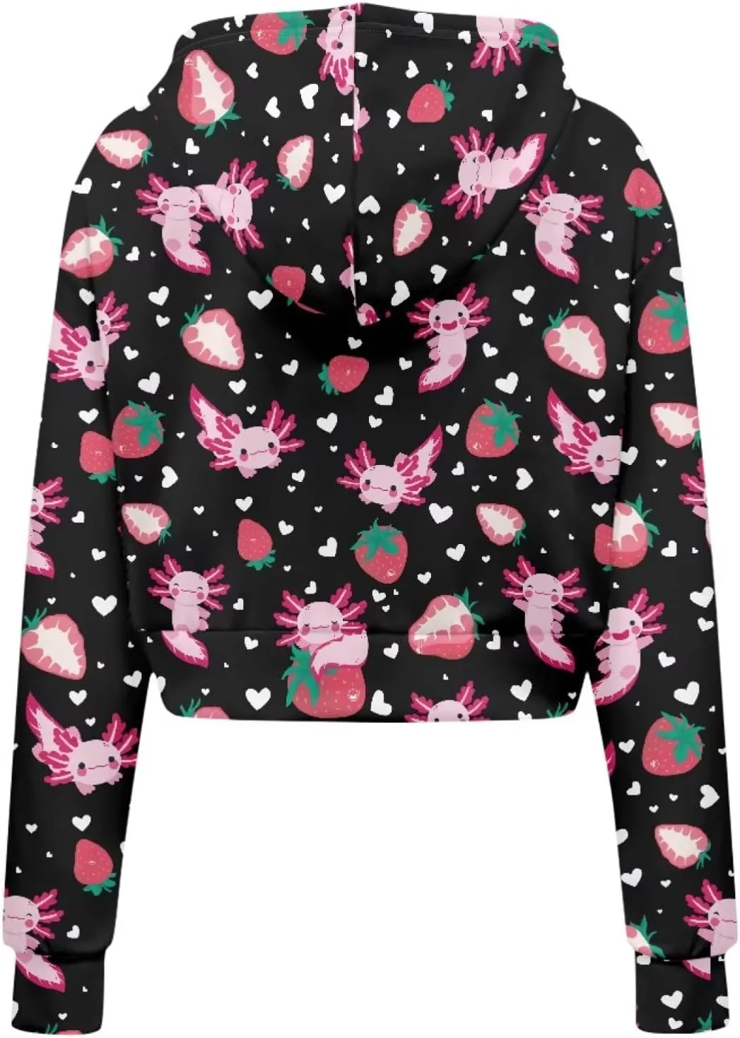 SYtrade Women's Zipper Sweatshirts Long Sleeve Cropped Hoodie with Kangaroo Pocket