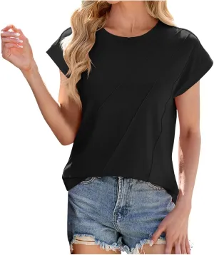 T Shirts for Women T Shirts for Women Trendy Womens T Shirts V Neck Short Sleeve Casual Loose Basic Tees Tops