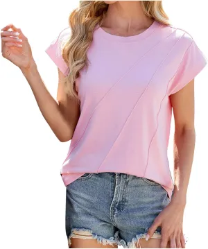 T Shirts for Women T Shirts for Women Trendy Womens T Shirts V Neck Short Sleeve Casual Loose Basic Tees Tops