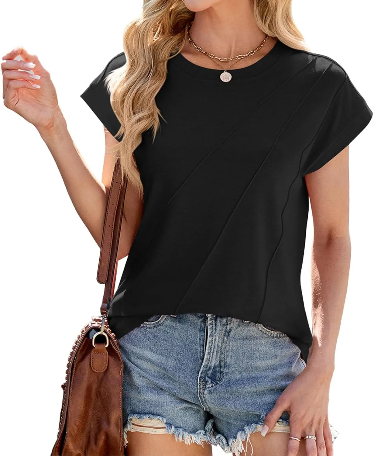 T Shirts for Women T Shirts for Women Trendy Womens T Shirts V Neck Short Sleeve Casual Loose Basic Tees Tops