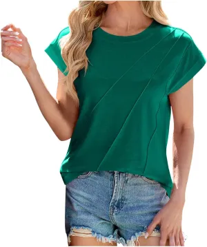 T Shirts for Women T Shirts for Women Trendy Womens T Shirts V Neck Short Sleeve Casual Loose Basic Tees Tops