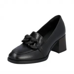 Women's D0V00 Loafer In Black Mature Gentleman