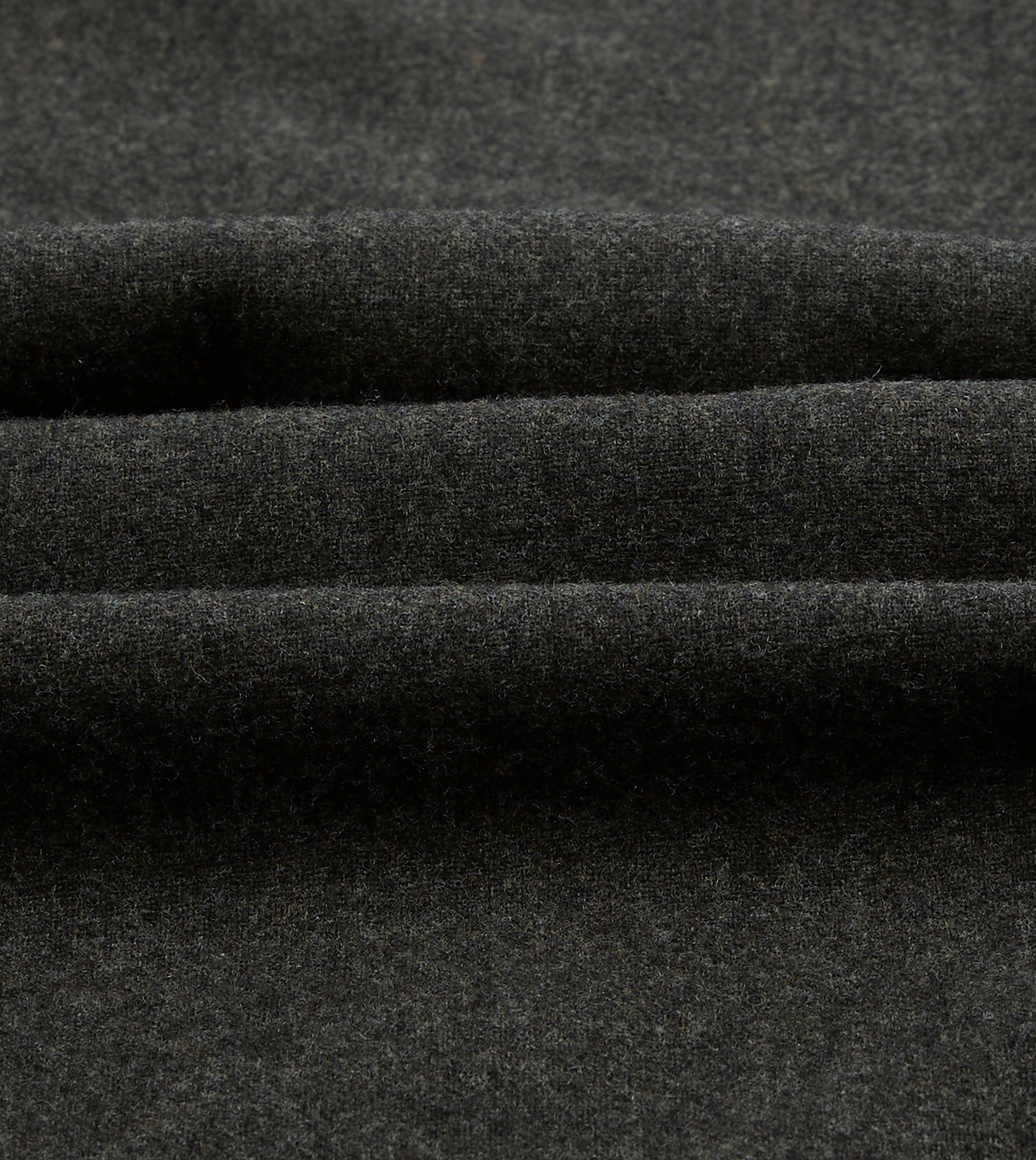 Exclusive Collection Double Needle Hemming Grey Wool Four-Pocket Camp Collar Work Shirt