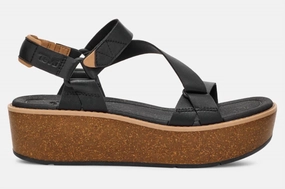 Clean Form Calm Support Women Madera Wedge Sandal In Black